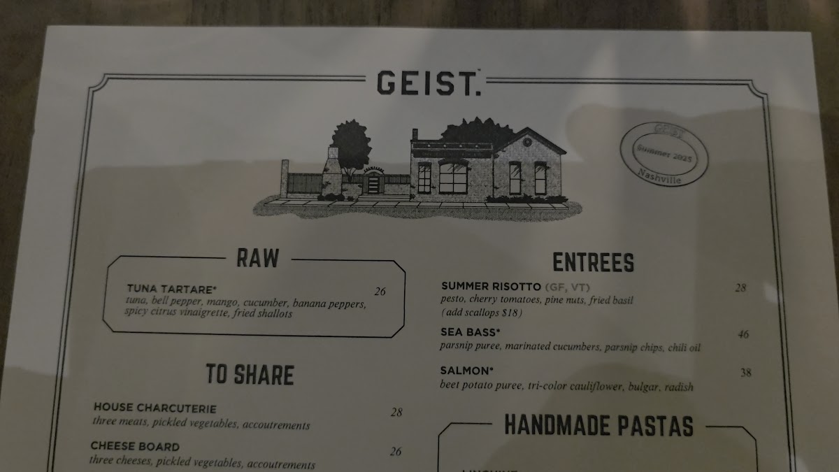 Geist Bar + Restaurant Photo Menu 3