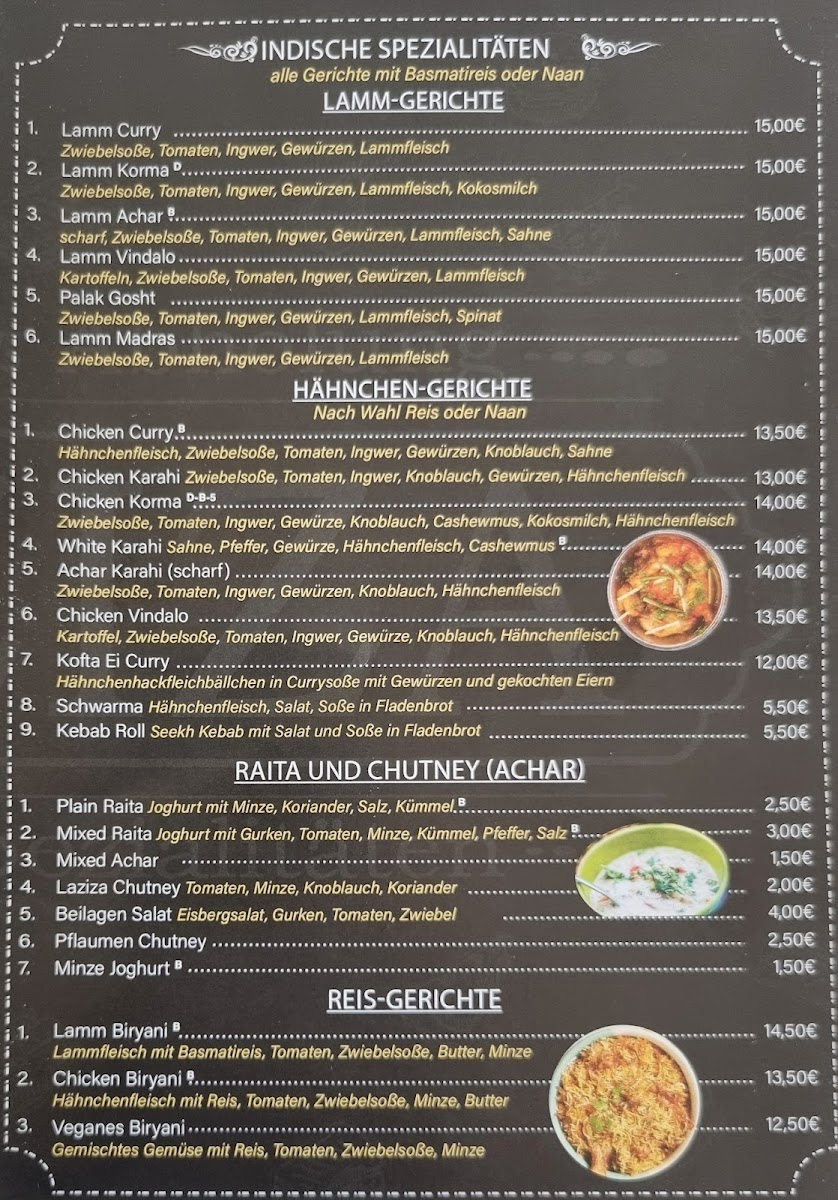Laziza (Pizza und Indische Spezialitäten) Photo Menu 9