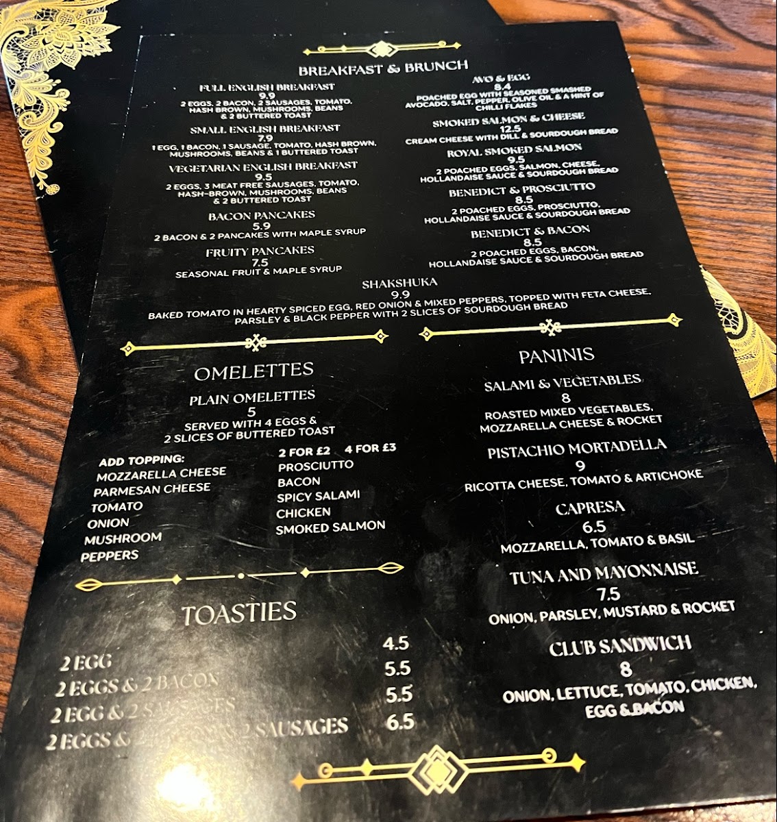 Matte Black lounge Photo Menu 1