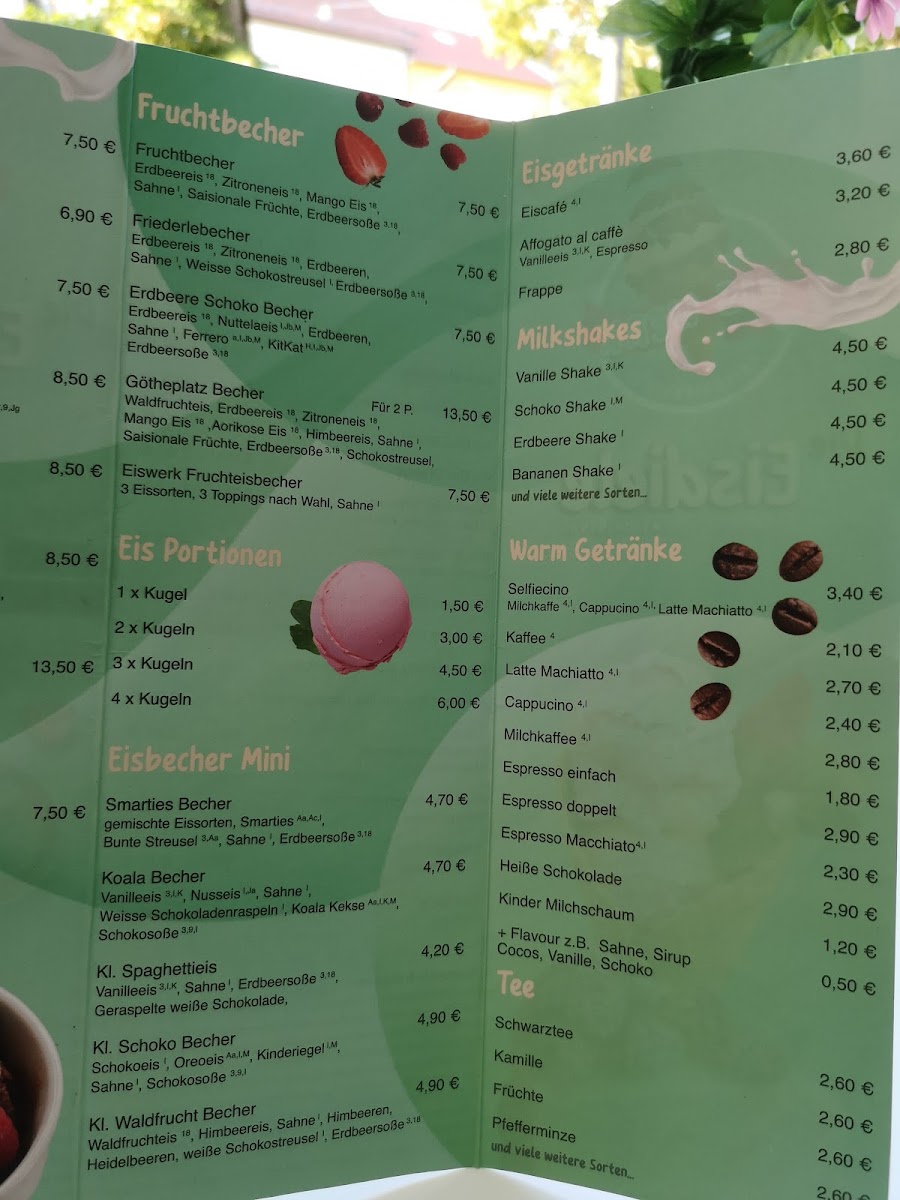 Café Eiswerk Friedrichsfeld - die Eisdiele Photo Menu 2