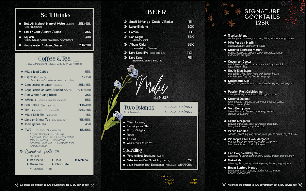 MILU By Nook Photo Menu 3
