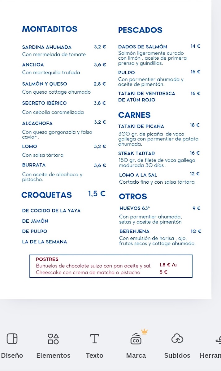 El Ben Parit Photo Menu 2
