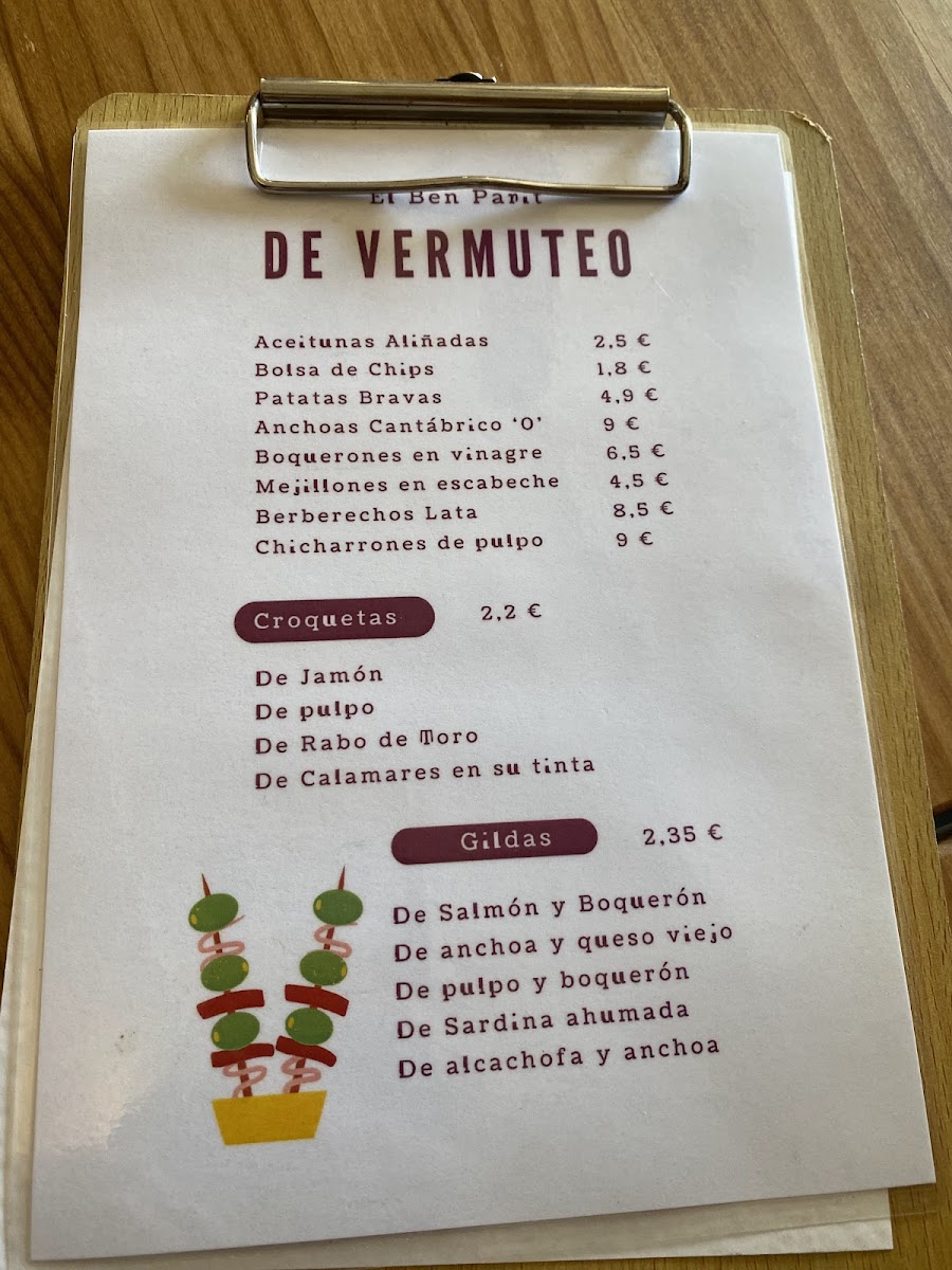 El Ben Parit Photo Menu 7