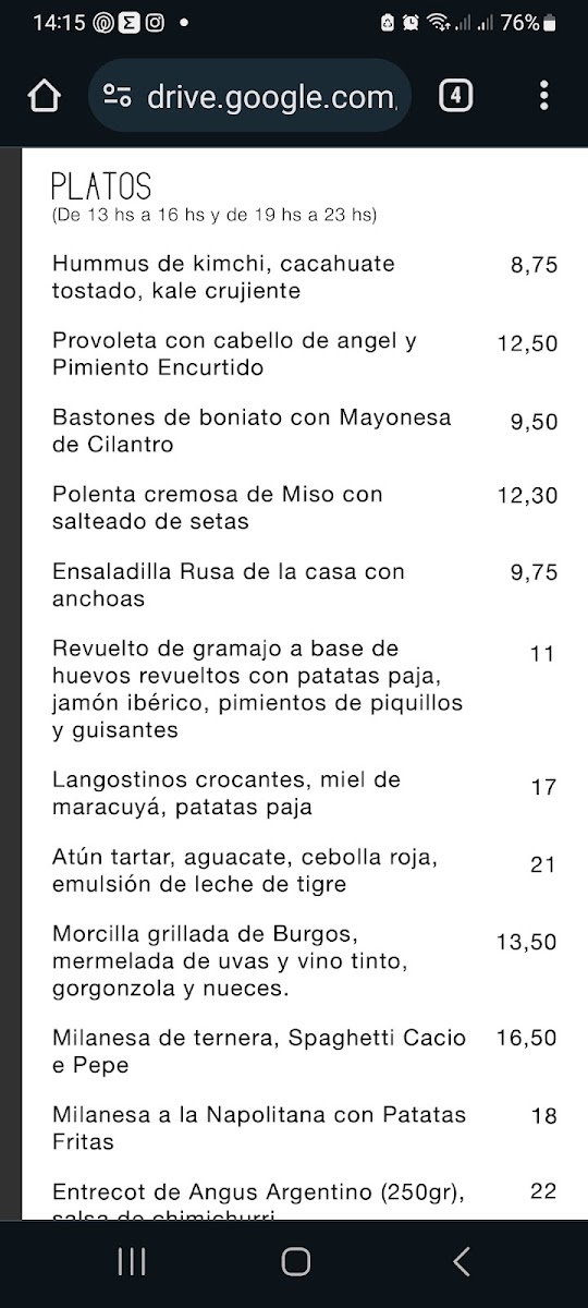 Devoto Photo Menu 9
