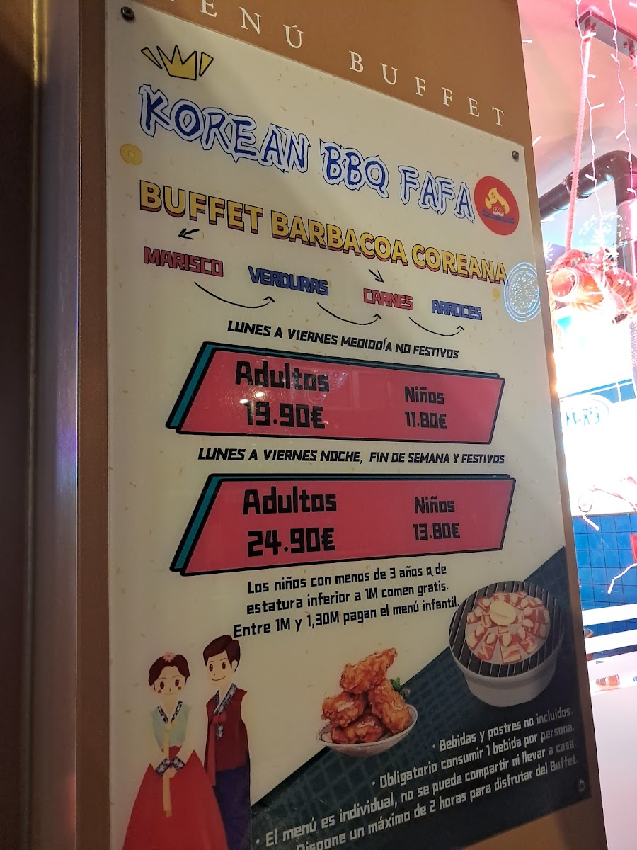 KOREAN BBQ & SUSHI FAFA BUFFET (Santiago de Compostela) Photo Menu 2
