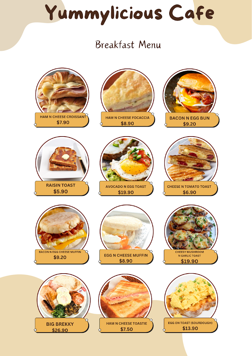 Yummylicious Cafe Photo Menu 1