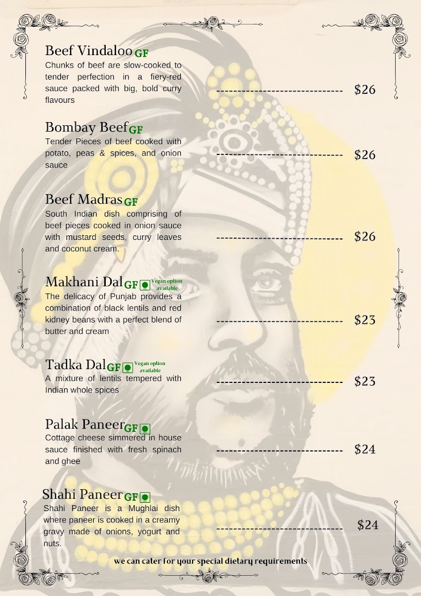 Northern Rasoi Euroa Photo Menu 1