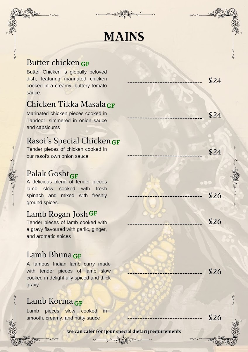 Northern Rasoi Euroa Photo Menu 3