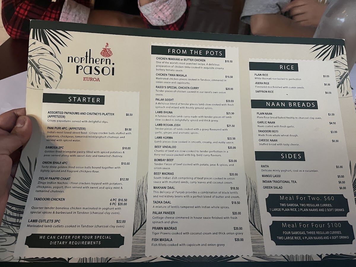 Northern Rasoi Euroa Photo Menu 6