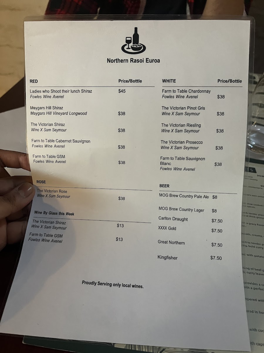 Northern Rasoi Euroa Photo Menu 8