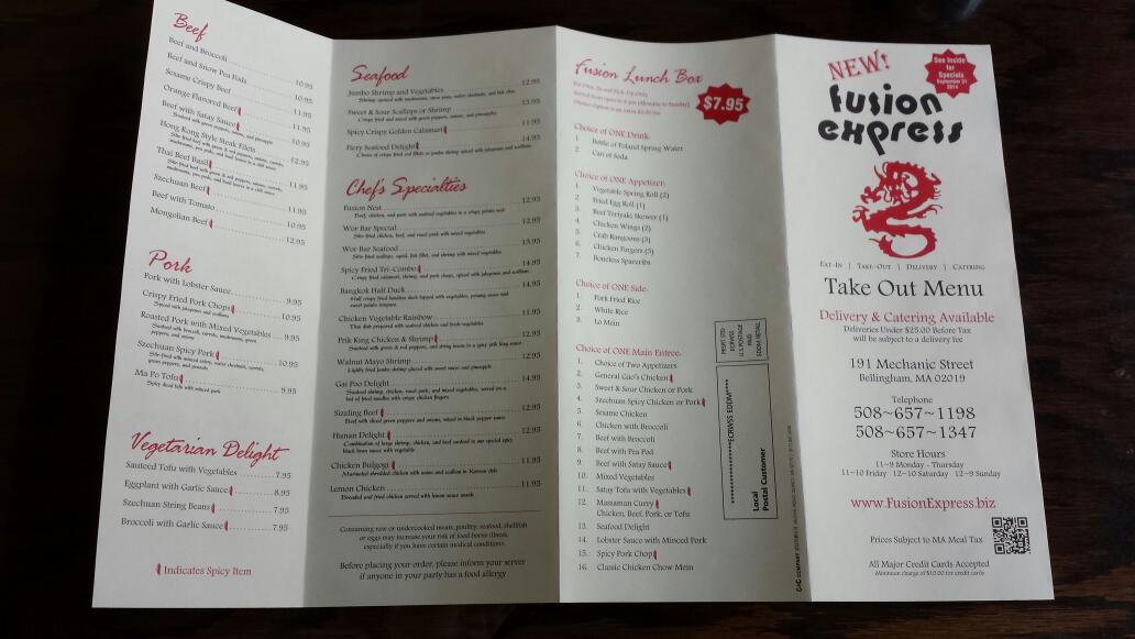 Fusion Express Photo Menu 5