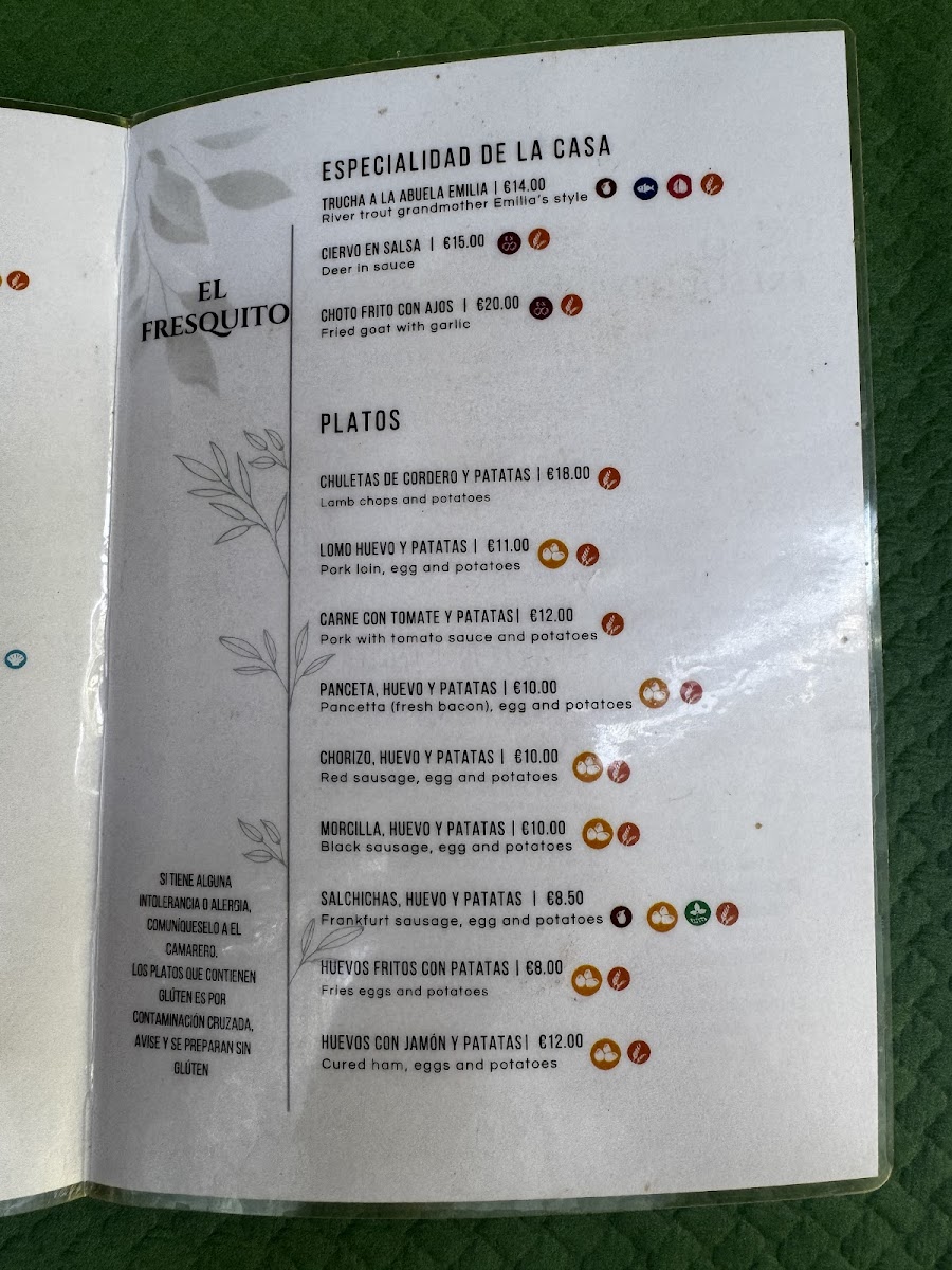 El Fresquito Photo Menu 1