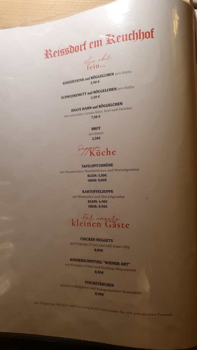 Reissdorf em Keuchhof Photo Menu 4