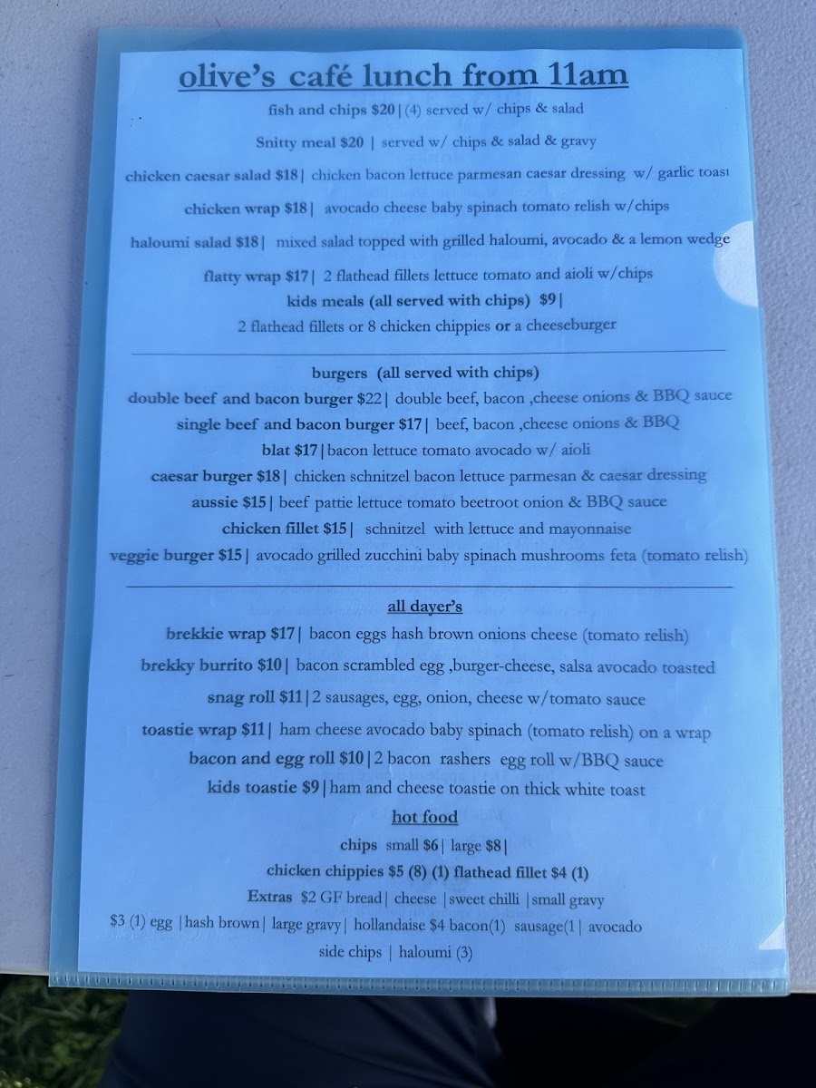 Olive's Photo Menu 5
