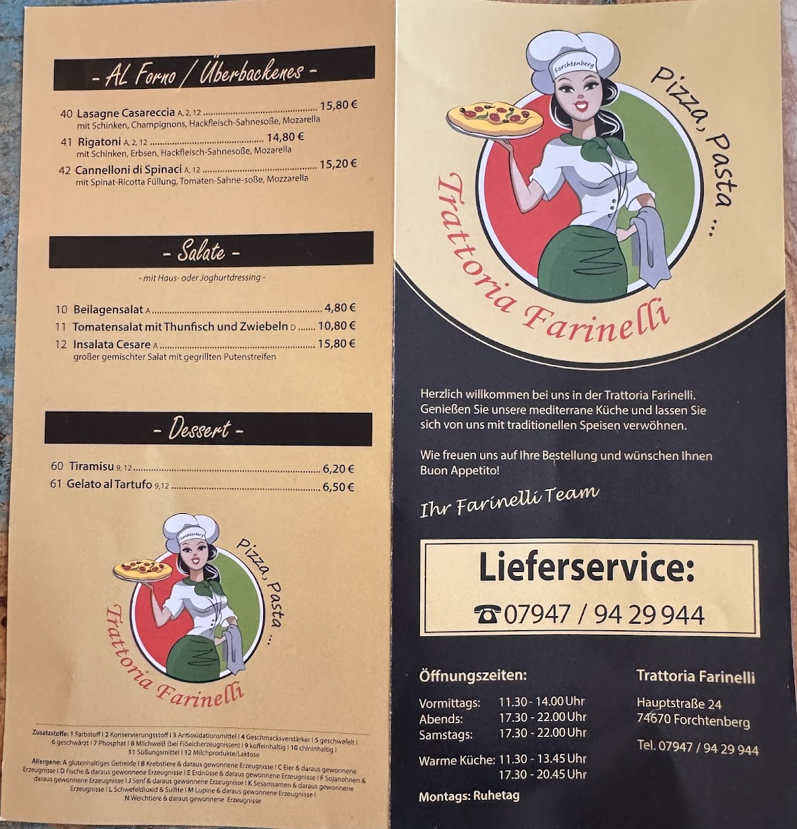 Trattoria Farinelli Photo Menu 9
