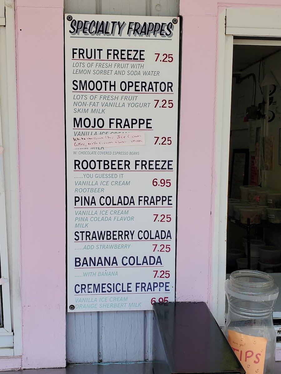 Captain Dusty's Ice Cream Photo Menu 2