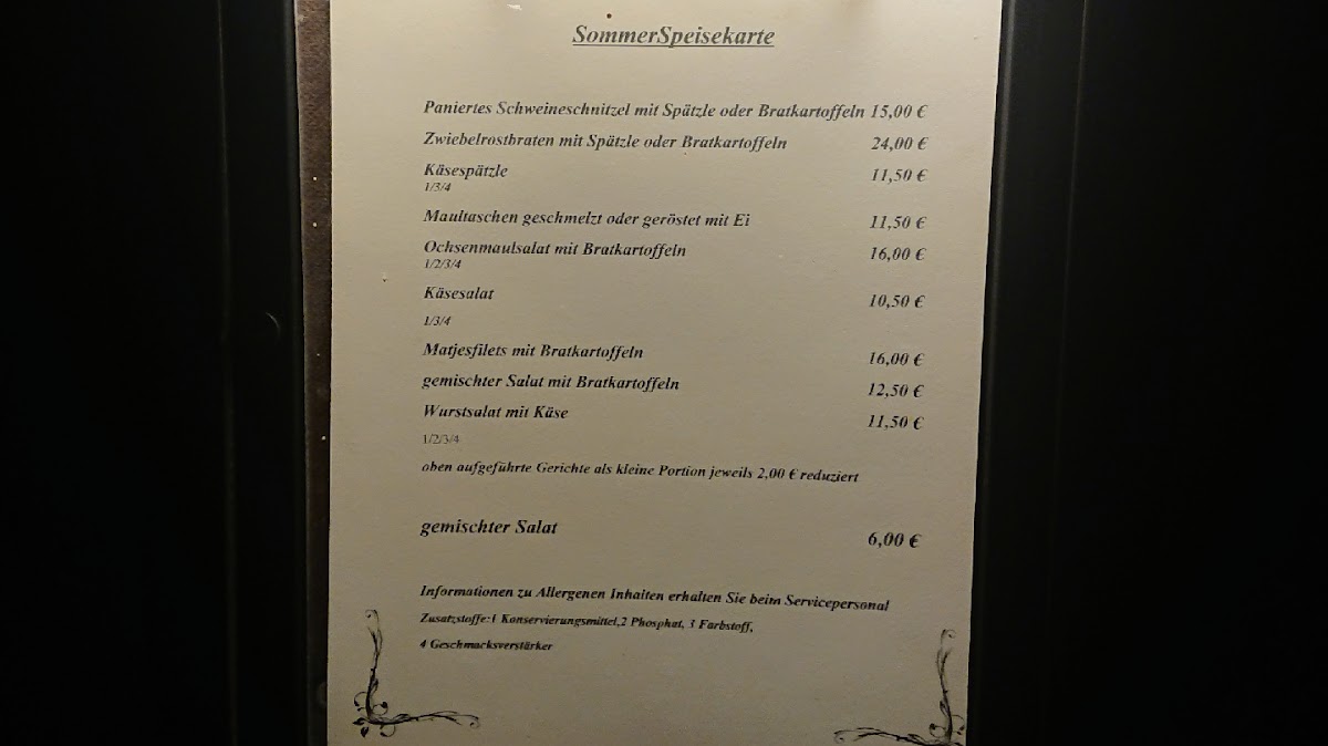 Schatten Gasthaus Affstätt Photo Menu 1