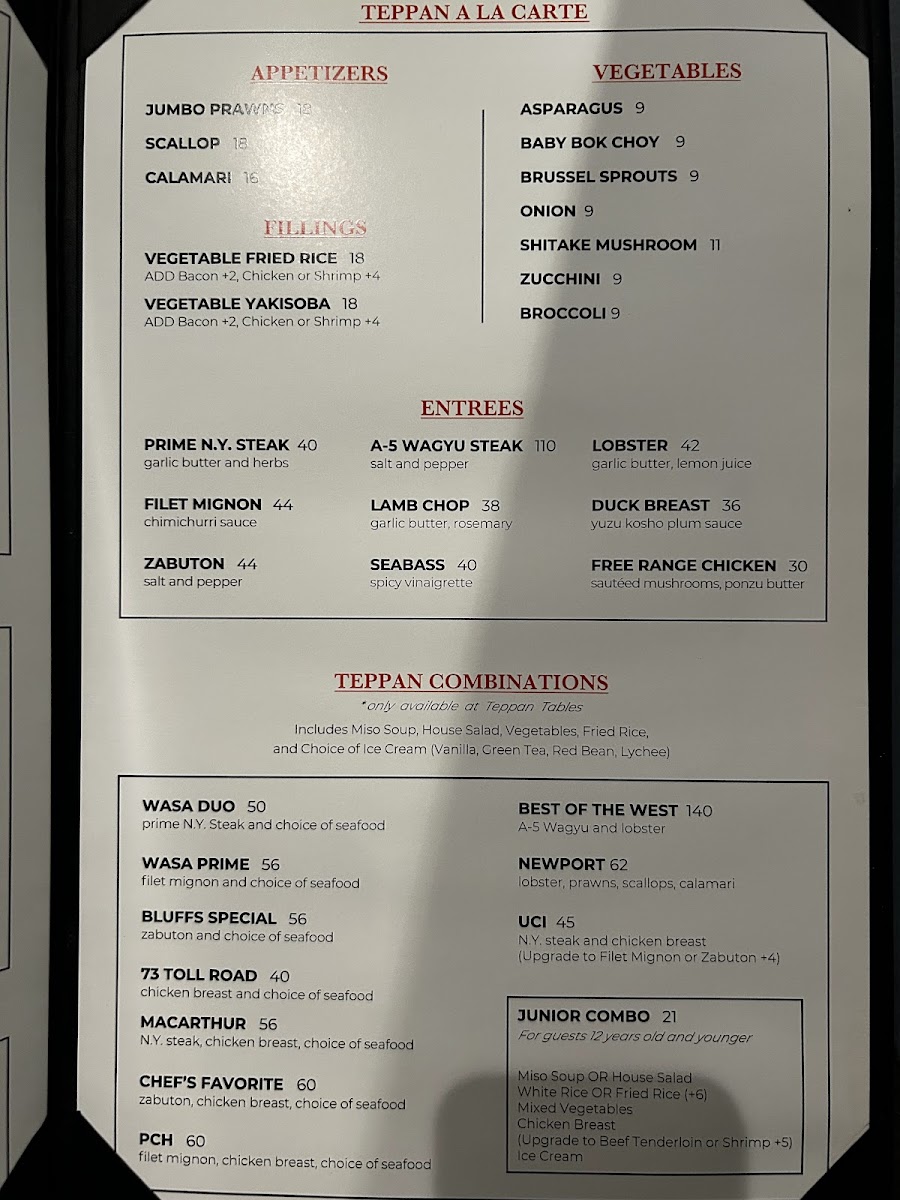 WaSa Sushi & Teppan Photo Menu 4