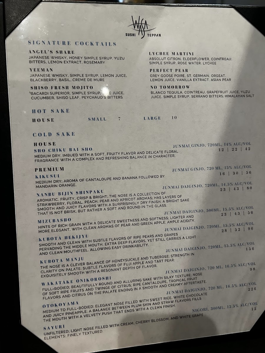 WaSa Sushi & Teppan Photo Menu 5