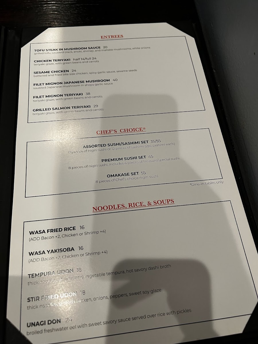 WaSa Sushi & Teppan Photo Menu 9