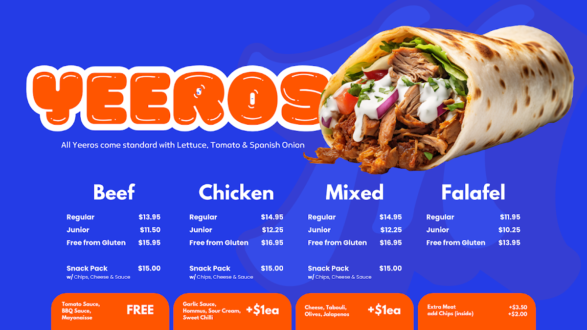 Micky's Takeaway Orange Photo Menu 1