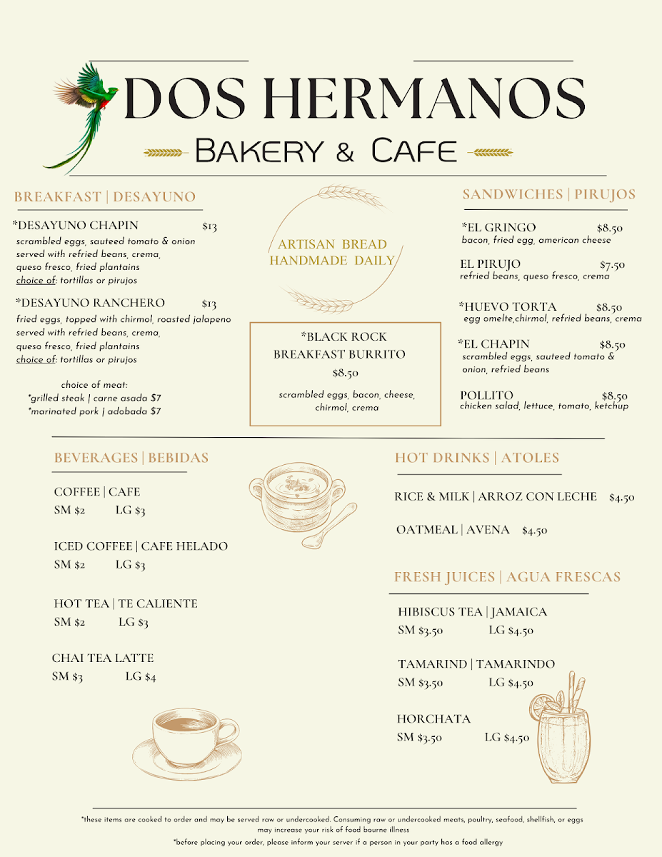 Dos Hermanos Bakery & Cafe Photo Menu 1