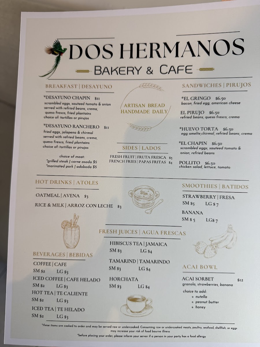 Dos Hermanos Bakery & Cafe Photo Menu 3