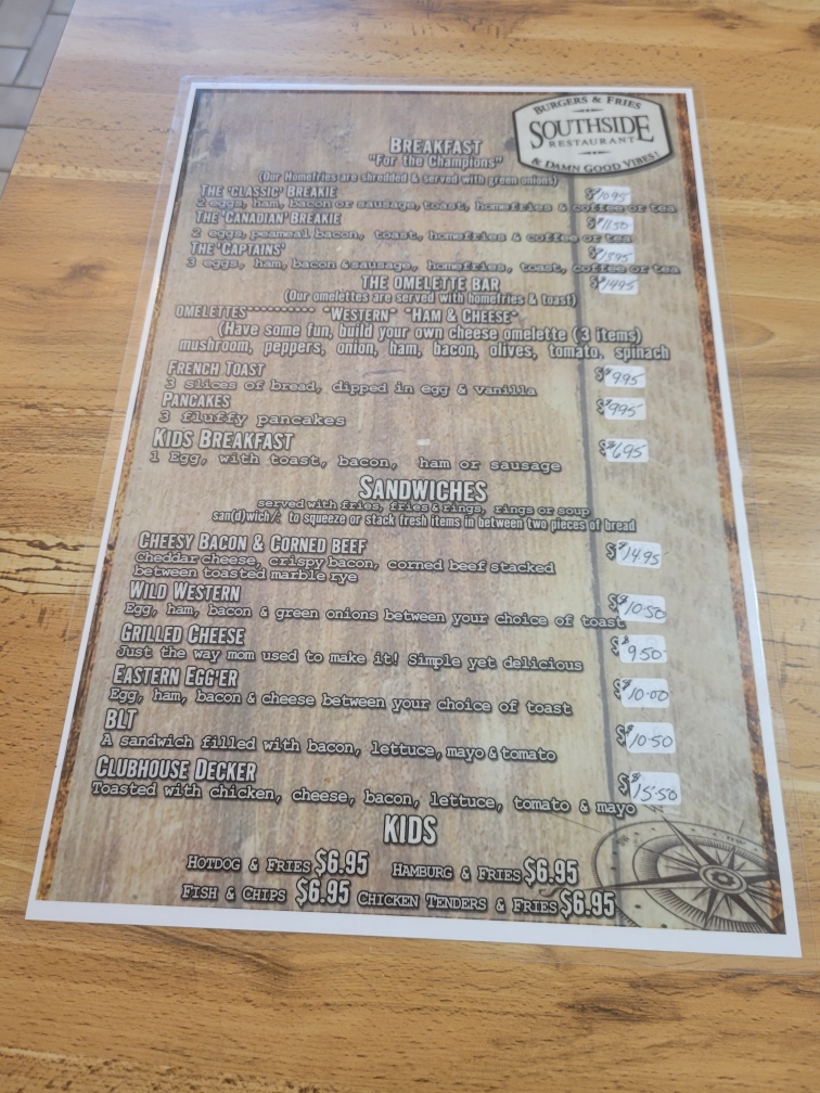 Southside Restaurant Photo Menu 1