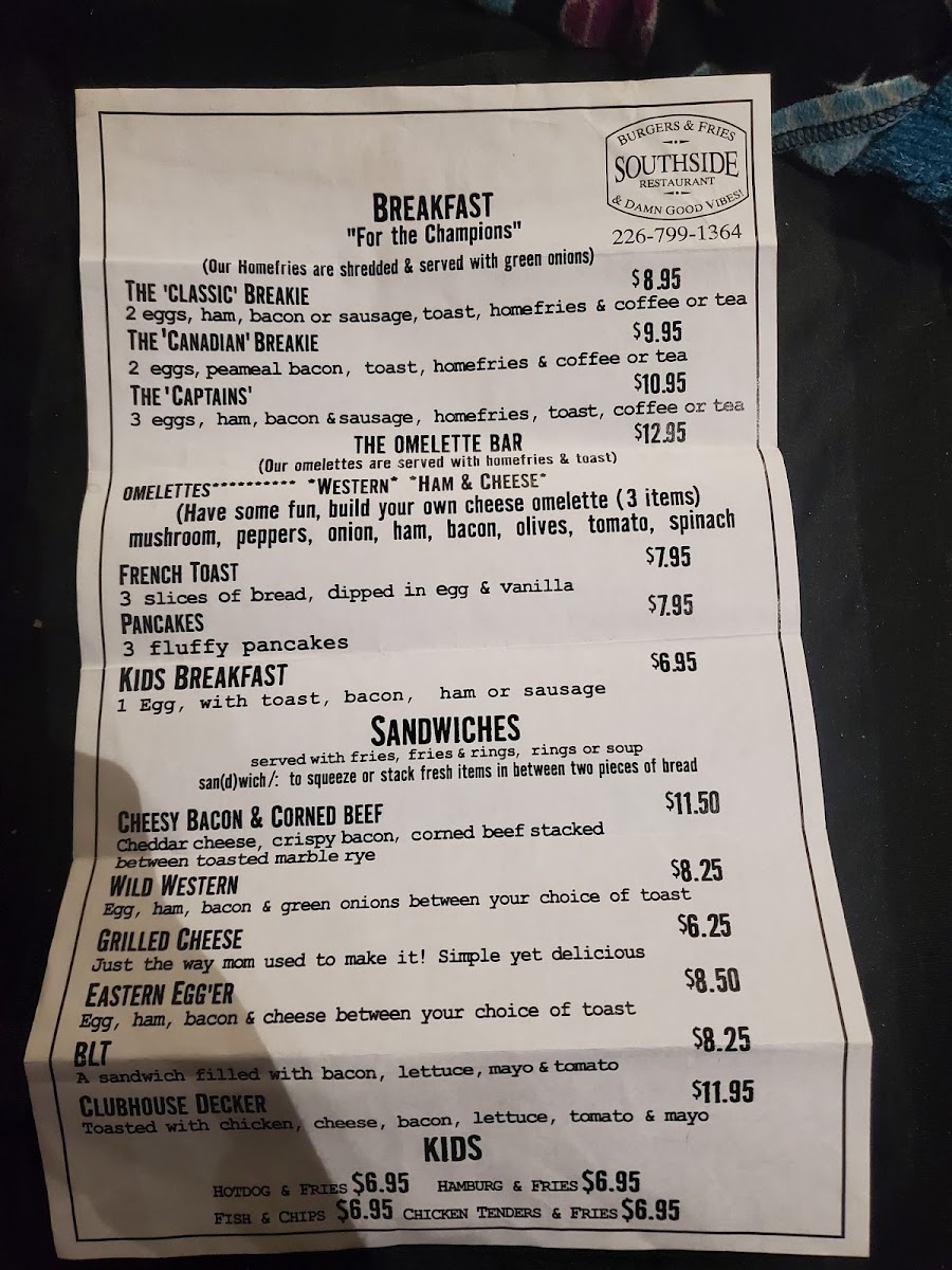 Southside Restaurant Photo Menu 4