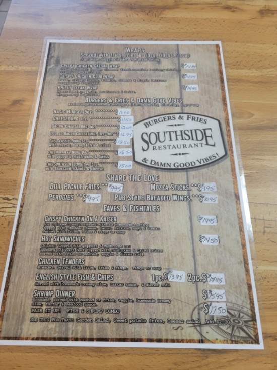 Southside Restaurant Photo Menu 5