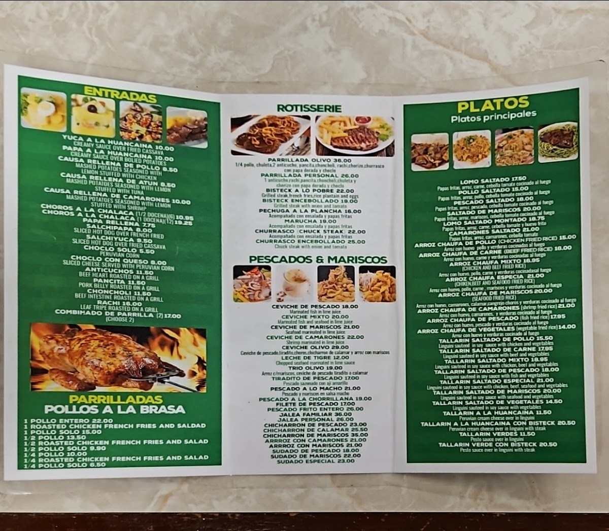 OLIVOS RESTAURANT Photo Menu 2