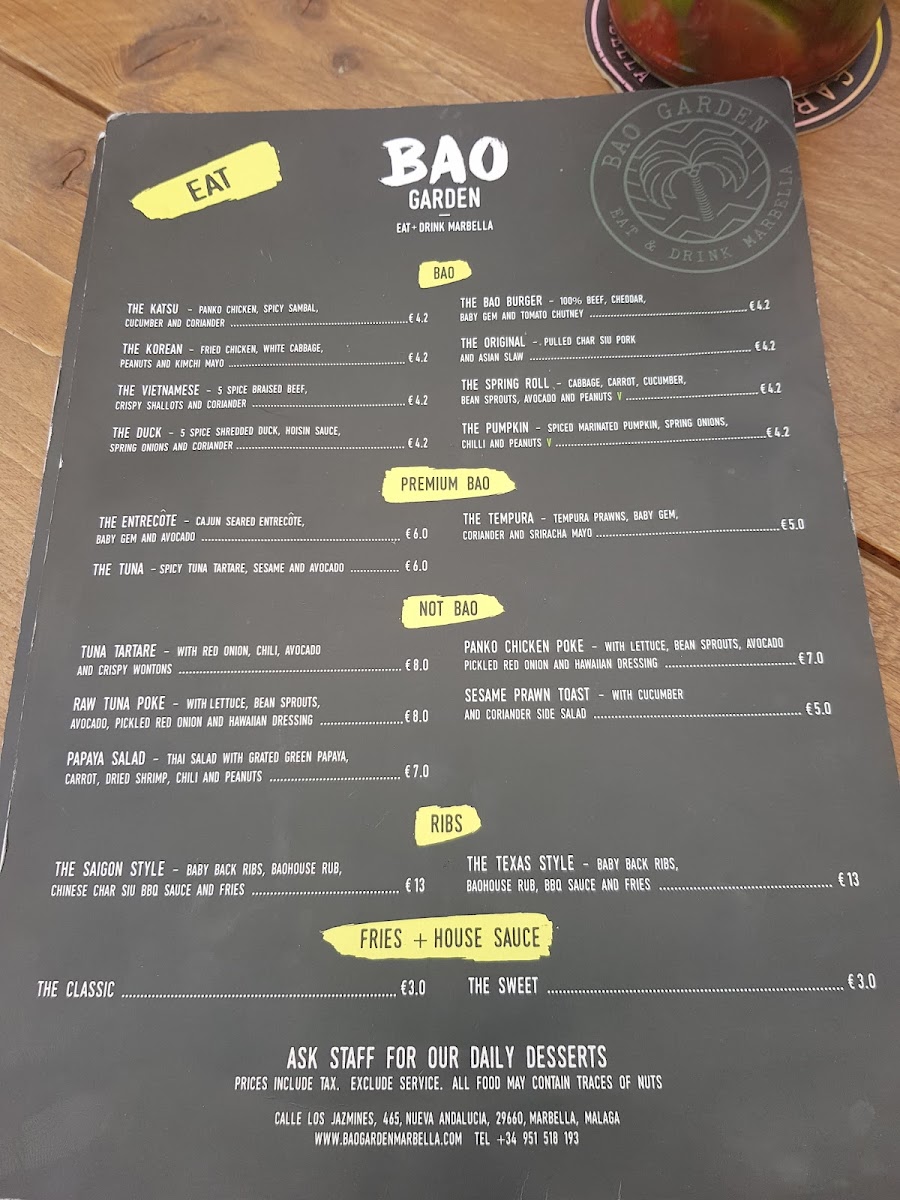 Bao Garden Marbella Photo Menu 5