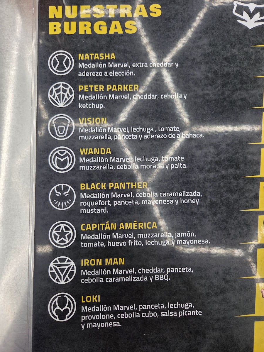 Marvel Food Pellegrini Photo Menu 1
