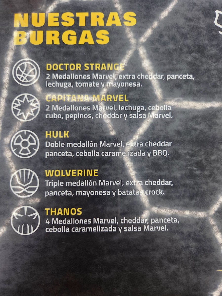 Marvel Food Pellegrini Photo Menu 2