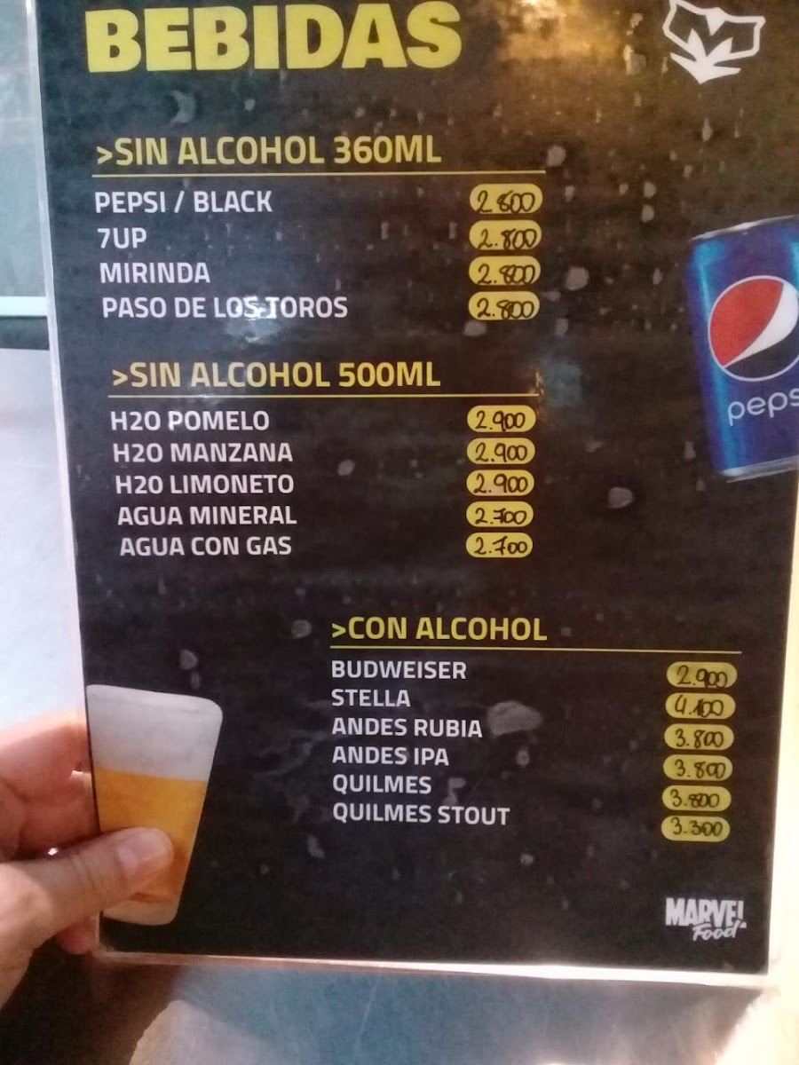 Marvel Food Pellegrini Photo Menu 8
