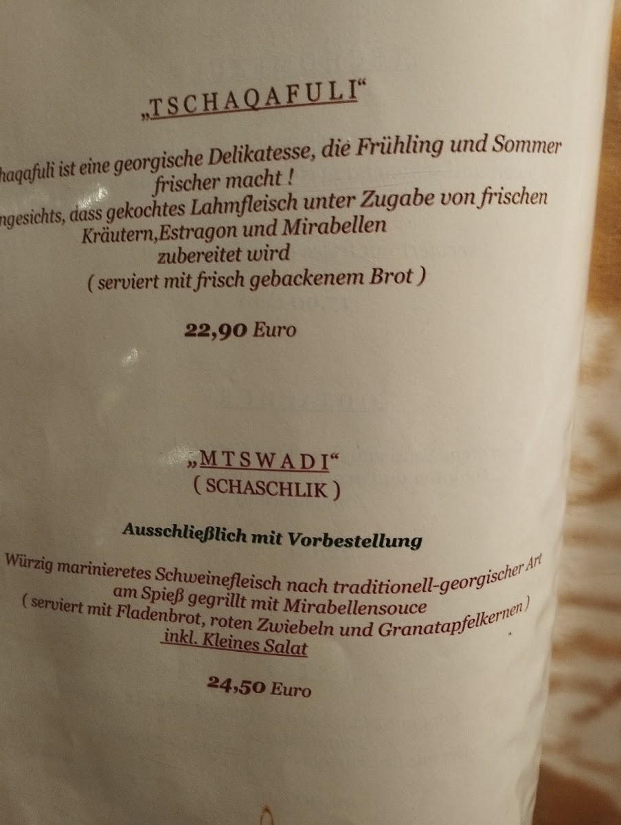 Georgisches Restaurant in Heilbronn Photo Menu 3