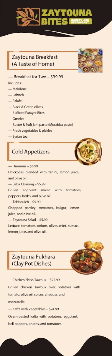 Zaytouna Bites - Bakery & Restaurant Photo Menu 3