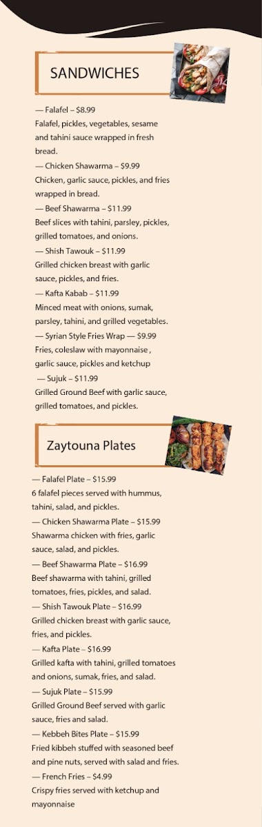 Zaytouna Bites - Bakery & Restaurant Photo Menu 4