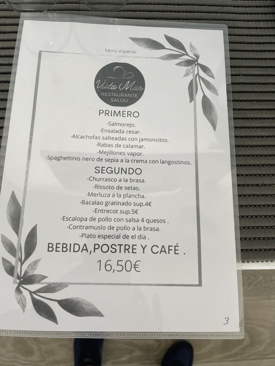 Restaurant VistaMar Salou Photo Menu 10