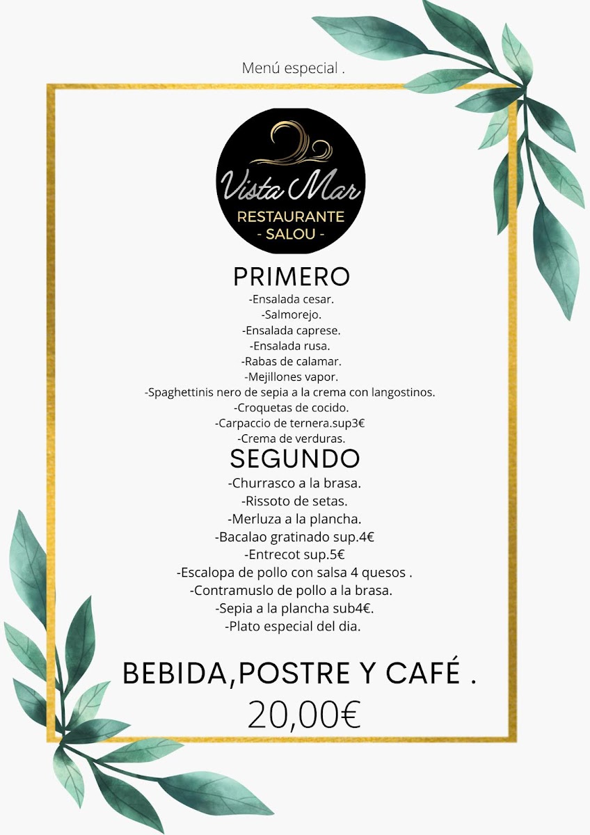 Restaurant VistaMar Salou Photo Menu 6