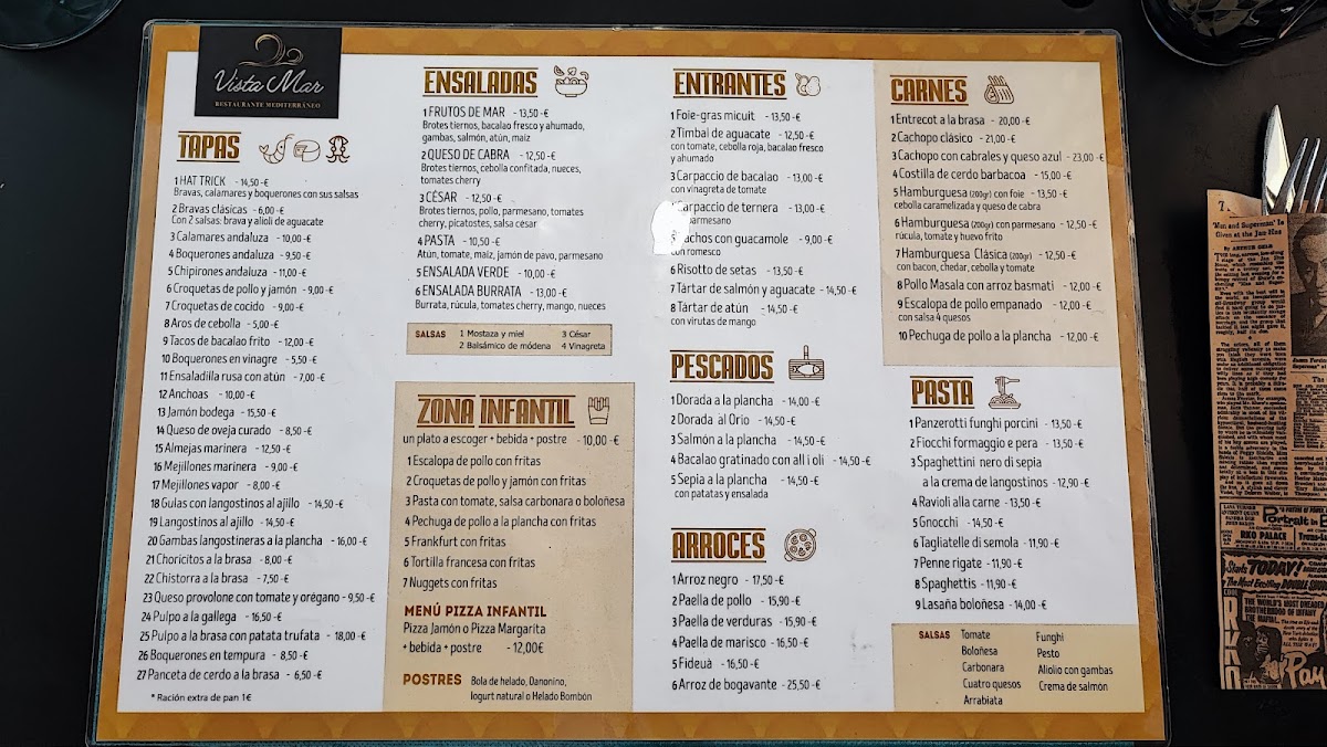 Restaurant VistaMar Salou Photo Menu 8