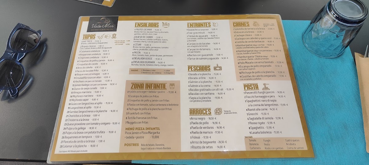 Restaurant VistaMar Salou Photo Menu 9