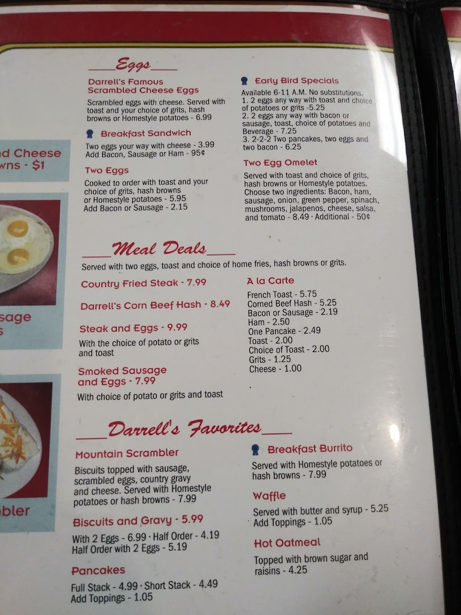Darrell's Dog Gone Good Diner Photo Menu 4