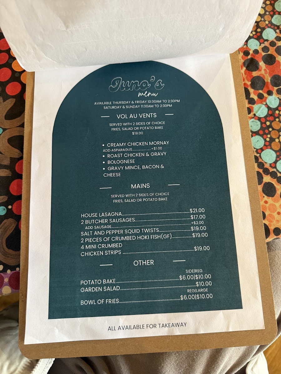 Juno’s The Mountain Teahouse Photo Menu 5