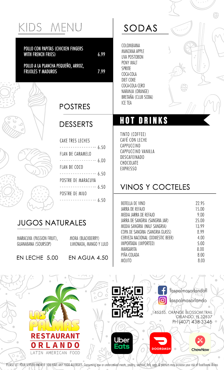Las Palmas Orlando Photo Menu 4