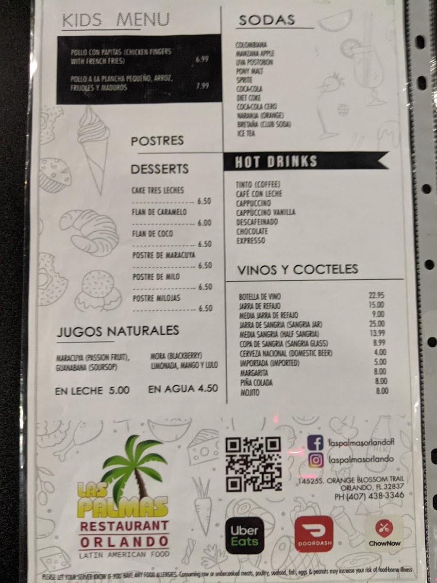 Las Palmas Orlando Photo Menu 7