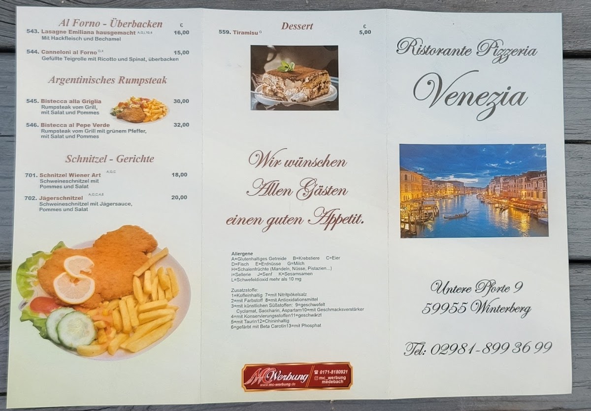 Ristorante Pizzeria Venezia Photo Menu 1