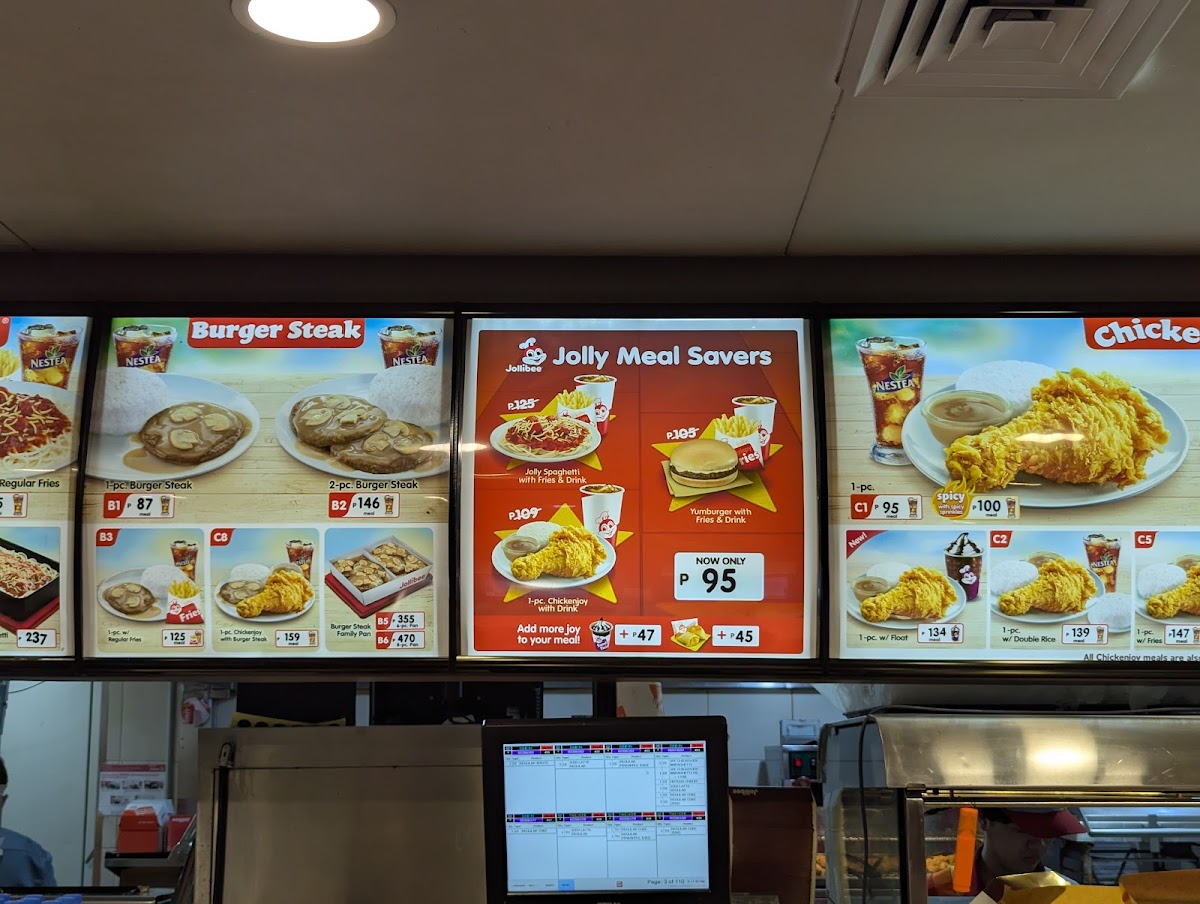 Jollibee Bonifacio Global City Photo Menu 1