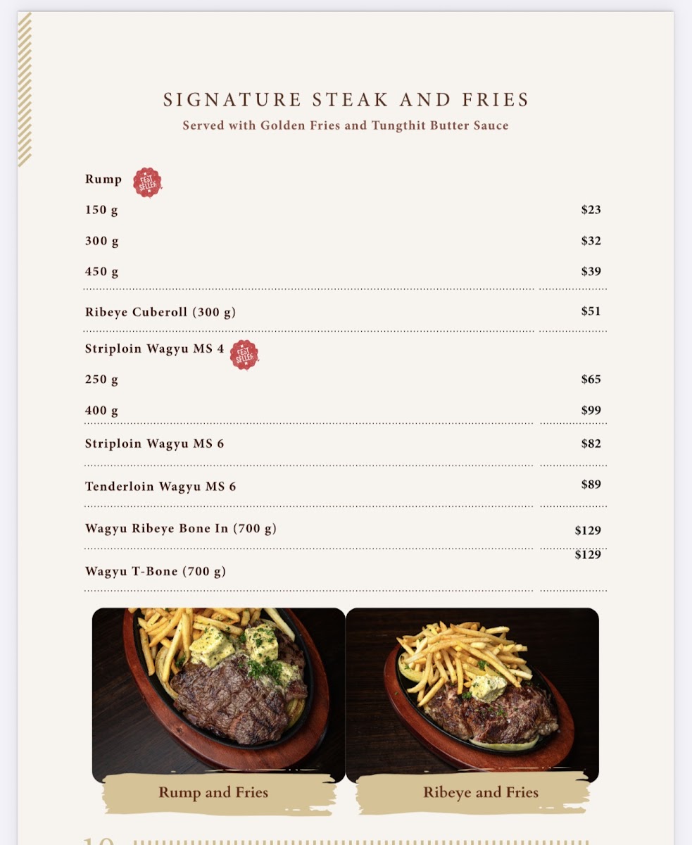 TungThit Sizzling Steak Abbotsford Photo Menu 1