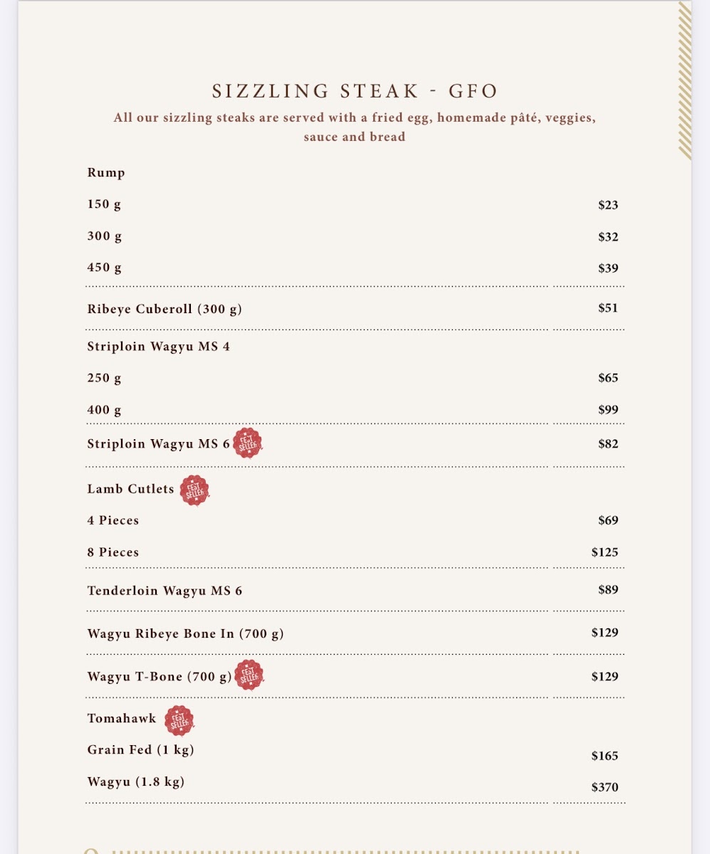 TungThit Sizzling Steak Abbotsford Photo Menu 4